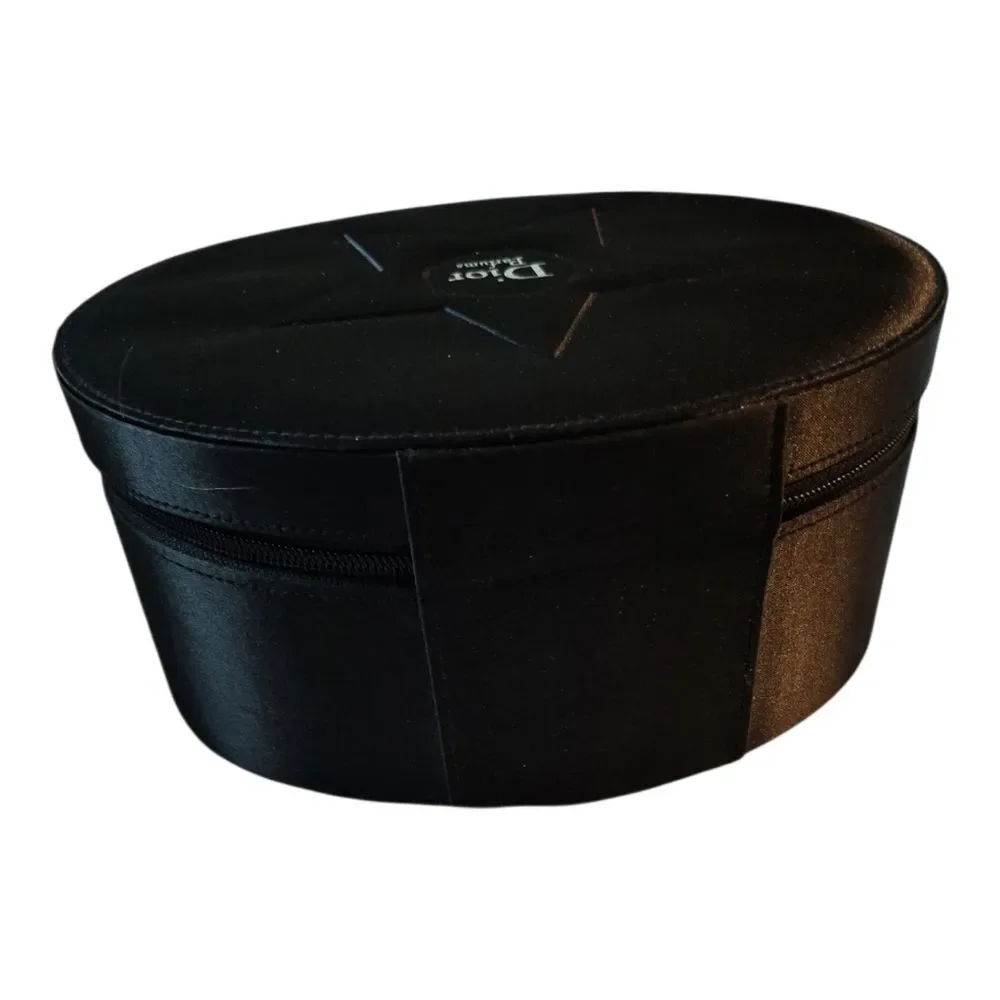 Dior Parfums Round Zip cosmetic case bag Black